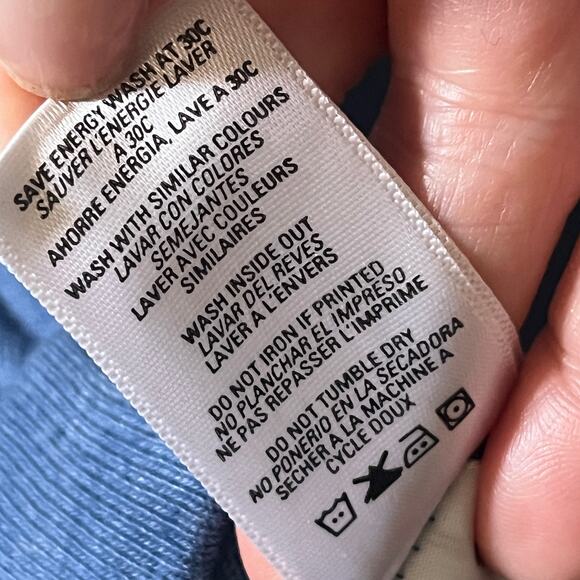 SUNDRY Hooded Pullover Womens Blue Cotton Blend Beachy Comfy Casual Hooded 2 - Picture 6 of 6